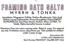 Load image into Gallery viewer, Foaming Bath Salts: Myrrh & Tonka - whoopsies