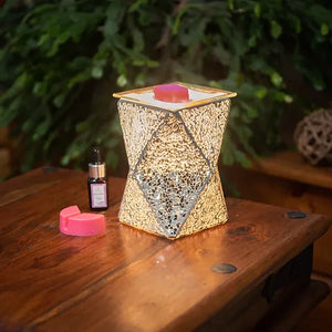 Silver Geometric Melter + Wax Melt Bar