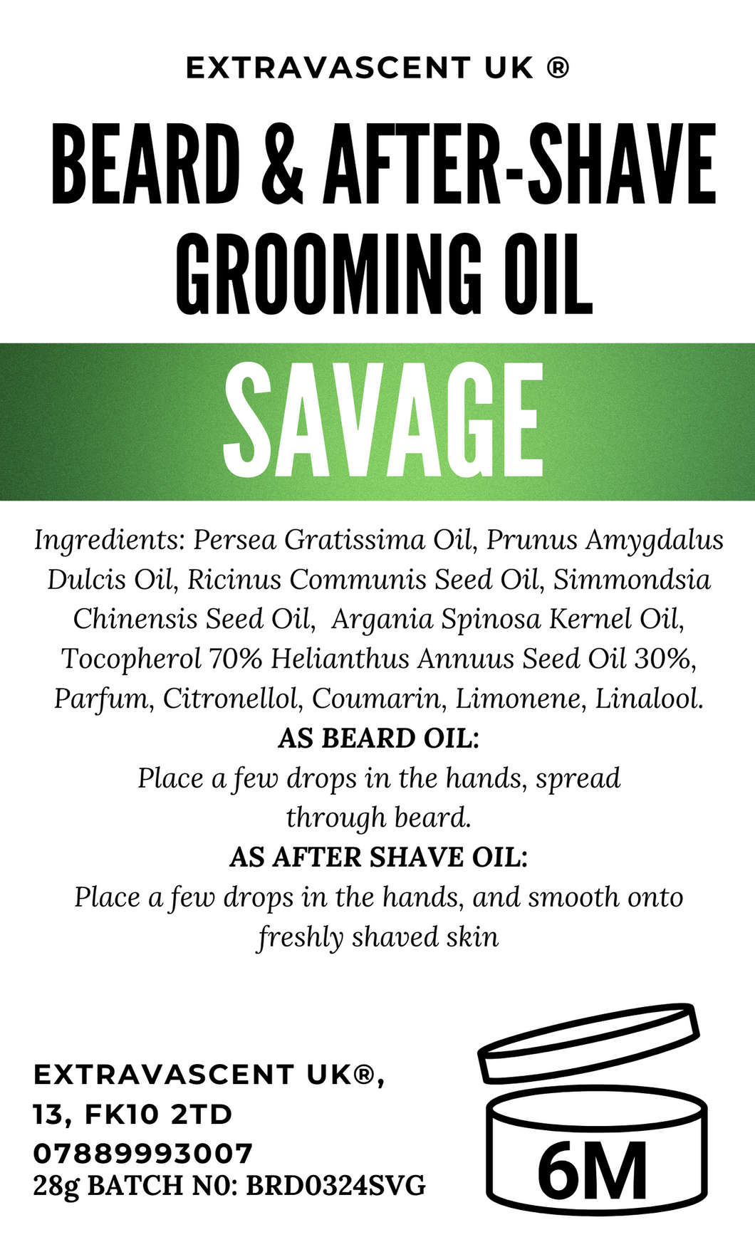 Beard & After Shave Grooming Oil